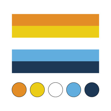 Aroace flag color Palette on transparent backgorund