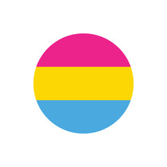 Pan flag round symbol vector on transparent background