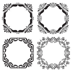 Whimsical and Timeless Vintage Decorative Floral Frames Vector Collection