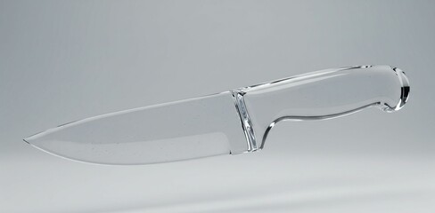 3d Glass Knife- 3d illustration