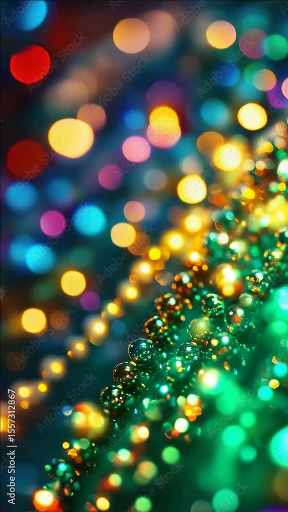 Poster this features a close-up of confetti with a vibrant spectrum of colors. the confetti appears to be i