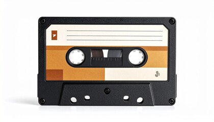 audio cassette isolated on white