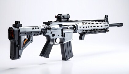 assault rifle isolated on white