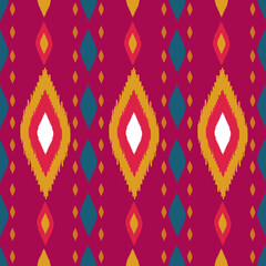 Beautiful Ikat seamless pattern design by geometric 