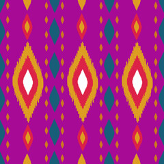 Beautiful Ikat seamless pattern design by geometric 