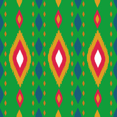 Beautiful Ikat seamless pattern design by geometric 