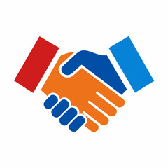 Handshake Deal Icon | Generative AI Vector & Linocut Silhouette Design