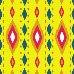 Beautiful Ikat seamless pattern design by geometric 