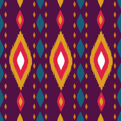Beautiful Ikat seamless pattern design by geometric 