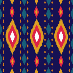 Beautiful Ikat seamless pattern design by geometric 