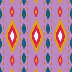 Beautiful Ikat seamless pattern design by geometric 