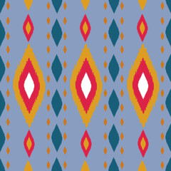Beautiful Ikat seamless pattern design by geometric 