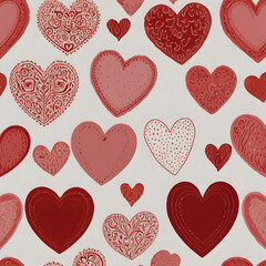 Romantic hearts background with soft bokeh and floating heart shapes — ideal for Valentine or love themes