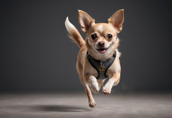 Obraz premium chihuahua dog isolated on grey neautral background, lovely puppy, adorable pet 5