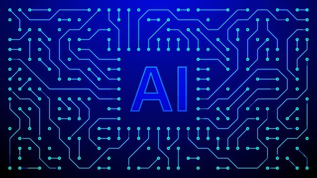 video, 4k, circuito, concetto, scheda madre, cpu, AI, intelligenza artificiale