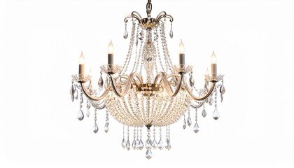 candlestick with candles on white background