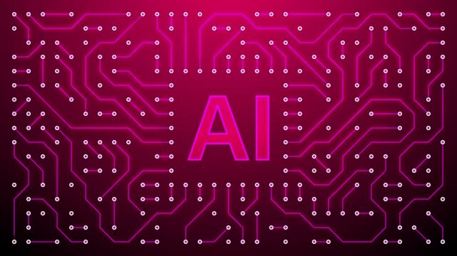 video, 4k, circuito, concetto, scheda madre, cpu, AI, intelligenza artificiale