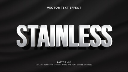 stainless editable text effect