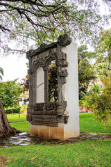 Sculpture in Park of Quinta das Cruzes Museum in Funchal, Madeira, Portugal