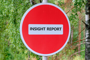 INSIGHT REPORT concept phrase. Business concept. A place to copy. Operations and performance...