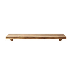 Rustic Wooden Shelf Perfect for Display and Product Placement on transparent Background