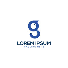 Fototapeta premium letter g search icon logo design concept magnifier glass 