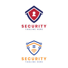 Security Home technology logo design modern minimal concept