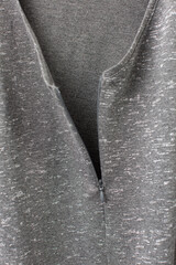Chic and Stylish Grey Textured ZipUp Top Featuring a Touch of Shimmer for Modern Living