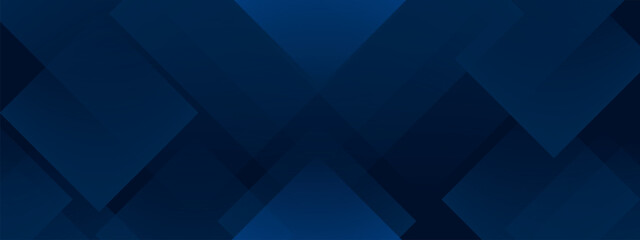 Dark Blue Abstract Technology Background with Overlapping Transparent Squares and Gradient Lines. Modern Futuristic Design, Suitable for Business Presentations, Corporate Templates, and Digital