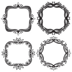 Modern and Timeless Vintage Decorative Floral Frames Vector Collection
