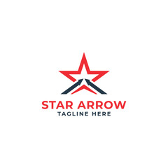 star arrow logo design concept creative symbol mark business marketing finance