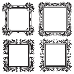 Heritage and Bold Vintage Decorative Floral Frames Vector Collection