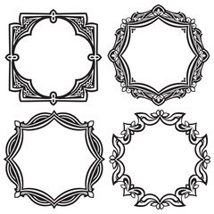 Romantic and Timeless Vintage Decorative Floral Border Vector Collection