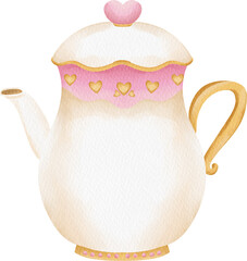 watercolor teapot