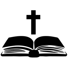 Holy bible. Flat illustration of holy bible vector icon for web design