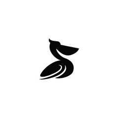 pelican logo. pelican vector illustration for icon, symbol or logo