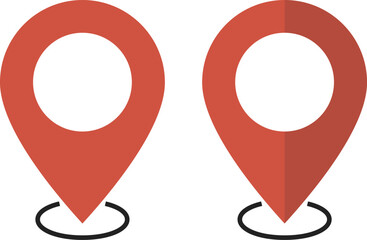 イラスト素材：マップのピン　セット　ベクター  pin point. pin location icons.
