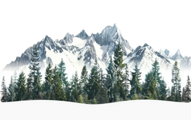 Scenic Mountain View Featuring a Gentle Mix of Snow and Greenery