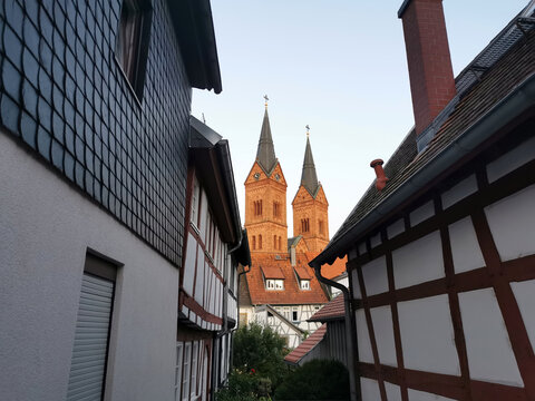 Katholisch Kirche  St.Marcellinus und Petrus in Seligenstadt in Hessen in Deutschland