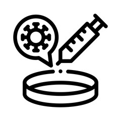 petri dish line icon