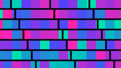 Abstract neon blocks tiles background 4k