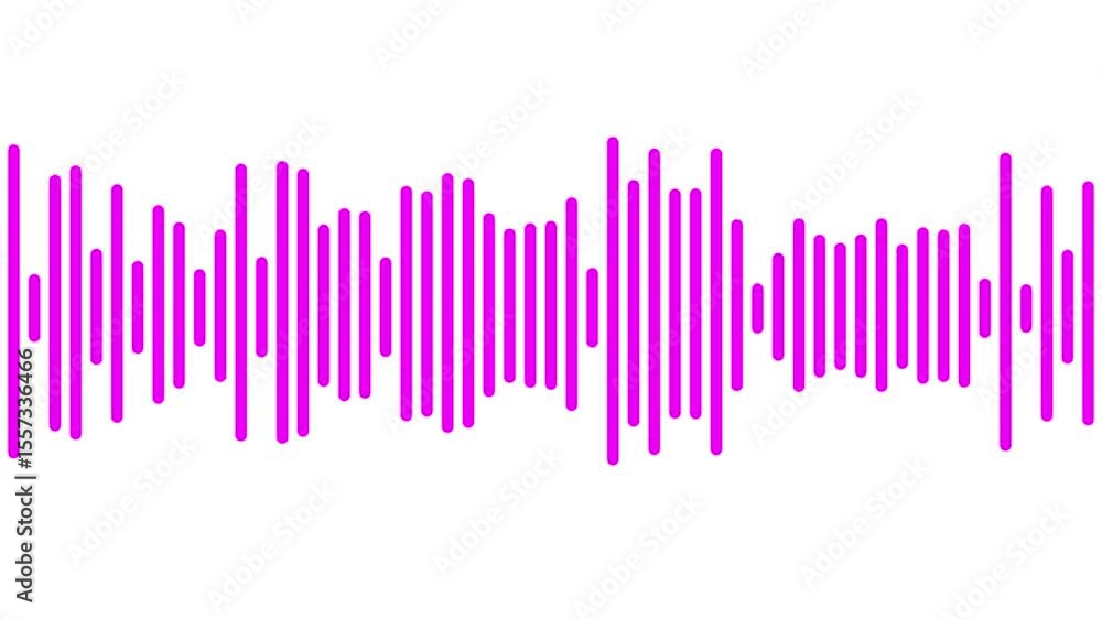 Leinwandbilder colorful cyan sound bar on black background, musical waves equalizer, pulsating element of sound des