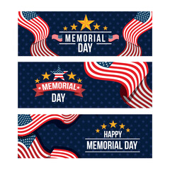Memorial Day (USA) Festivity Banner Template