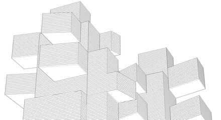 Fototapeta premium abstract console architecture 3d rendering