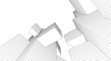 abstract console architecture 3d rendering