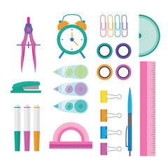 School Stationary Elements Collection