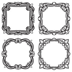 Premium and Classic Vintage Decorative Floral Border Vector Set Packs