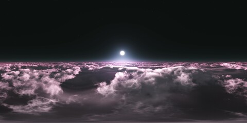 Panorama of clouds, HDRI, environment map , Round panorama, spherical panorama, equidistant...