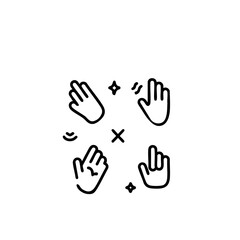 Obraz premium Vintage Cartoon Hand Logo in Minimalist 1950s Style