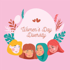 Illustration of women's diversity day